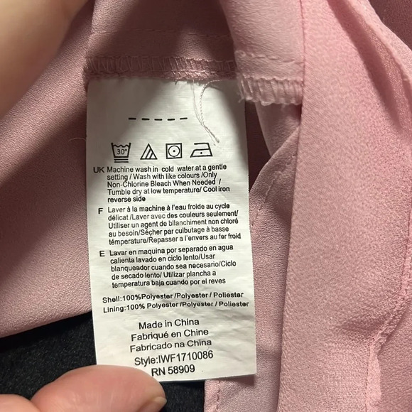 IMNYC PINK RUFFLED LONG SLEEVES TOP BLOUSE SIZE M - Picture 7 of 7